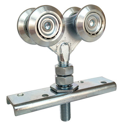 Trượt cửa treo đồ nội thất Con lăn thép 38mm với tấm cố định trung tâm rèn