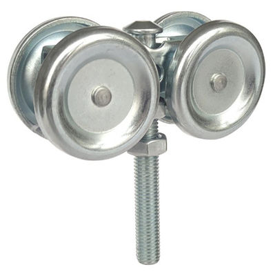 Nhà kho kính 2 inch Con lăn cửa trượt bằng kim loại Kiểu Mỹ với vòng bi