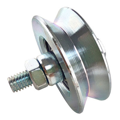 Nhiều kích thước khác nhau Vòng bi kép rãnh chữ V bánh xe hỗ trợ cổng trượt bằng thép mạ kẽm có bu lông
