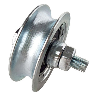 Nhiều kích thước khác nhau Bánh xe trượt cổng trượt bằng thép mạ kẽm mang rãnh chữ U có bu lông