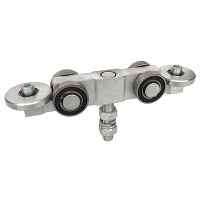 con lăn treo cửa 10 bánh xe 52mm Thép gia công chịu lực kẽm trắng