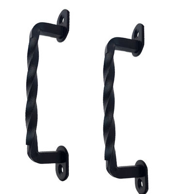 Phần cứng cổng Black Barn Thép 6 1/5 '' Tay nắm và kéo của cửa Twist Barn