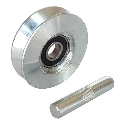 Nhiều kích thước khác nhau Rãnh V rãnh đơn mạ kẽm bánh xe hỗ trợ cổng trượt với chốt cố định