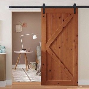 Màu đen Mềm đóng cửa đơn Cửa trượt Barn Cửa theo dõi và Bộ phần cứng