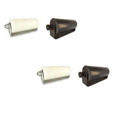 3 &quot;Con lăn nylon nhựa cho cổng trượt Giá đỡ hình chữ L Màu đen