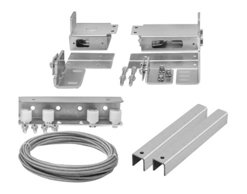 Phần cứng cổng trượt kính thiên văn cửa đôi mạ kẽm tự động 3M 4M