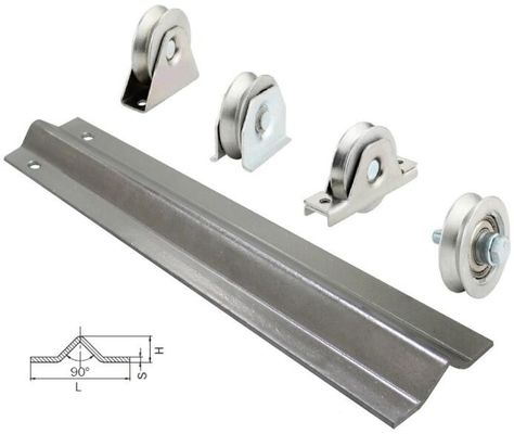 Hướng dẫn lõm Phần cứng và con lăn theo dõi cổng trượt 55mm