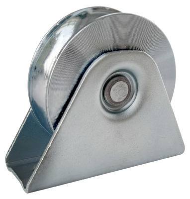 Con lăn thép mạ kẽm 4 '' U rãnh dùng cho cổng sắt với bánh xe cổng trượt chịu lực đơn