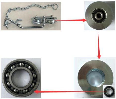 ISO9001 Ròng rọc con lăn bằng cáp mạ kẽm với dây xích cho trang trại chuối
