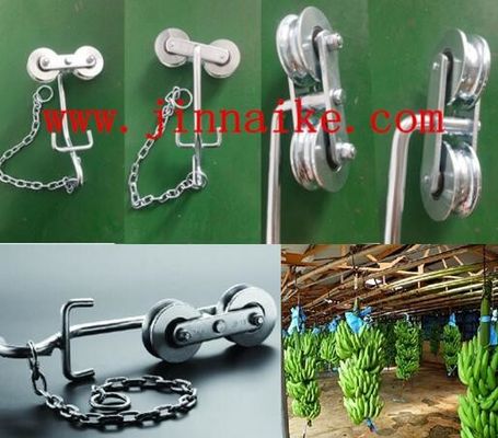 Sắt chuối Cáp treo Con lăn kẽm Bạc Trang trại Chuối Xe đẩy Ròng rọc con lăn
