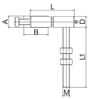 M16 M20 Bản lề thùng có thể điều chỉnh với bóng cho cổng kẽm đen
