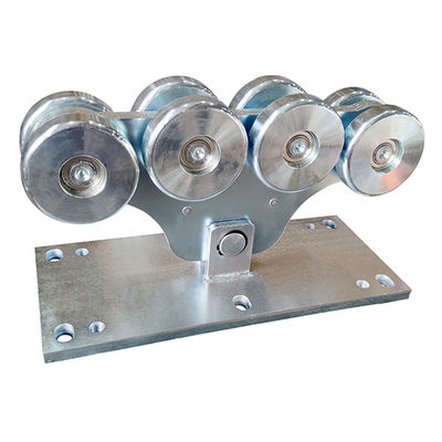 Bánh xe đẩy trượt lớn 8 bánh lăn 113mm Thép mạ kẽm