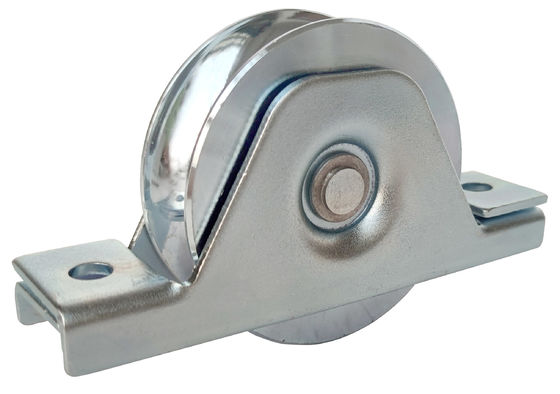 bánh xe phần cứng cửa trượt 4 '' 101,6mm thép V rãnh bánh xe dưới cùng với vòng bi 6202