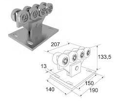 Cantilever Trượt Cổng Con lăn Bánh xe Phần cứng Thép Kim loại Sắt 8 Bánh 10 Bánh xe