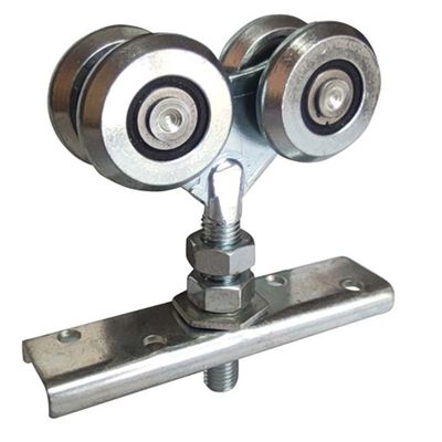 Bốn con lăn bạc Trượt Con lăn treo cửa 44mm với tấm trung tâm rèn