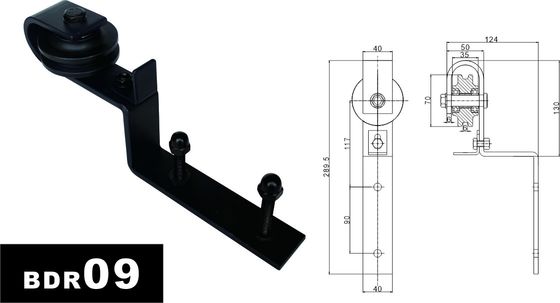 11 Ft 10 Ft Nối phần cứng cửa đôi Barn cho tủ Treo Hệ thống theo dõi cửa 3 mét