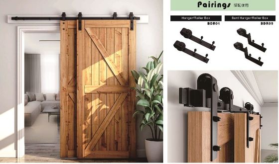 11 Ft 10 Ft Nối phần cứng cửa đôi Barn cho tủ Treo Hệ thống theo dõi cửa 3 mét