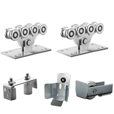 Thép bạc mạ kẽm nhỏ 8 bánh xe cho hệ thống tự động hóa cổng trượt Bánh xe cổng trục