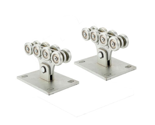 Thép bạc mạ kẽm nhỏ 8 bánh xe cho hệ thống tự động hóa cổng trượt Bánh xe cổng trục