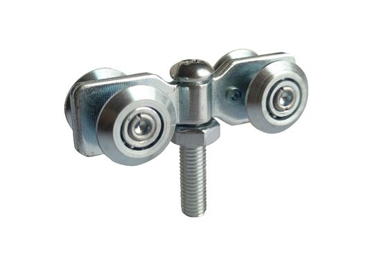 Phụ kiện cửa trượt 1,5 &quot;Treo Hệ thống đường ray con lăn với thép mạ kẽm uốn cong