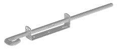Chốt cửa trượt âm tường bên trong Chrome 6 "140mm