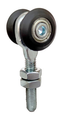 Con lăn cửa treo mạ kẽm 40mm Đường ray treo bằng sắt trắng 2 con lăn có bi