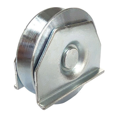 Kích thước khác nhau Rãnh V rãnh đơn bạc kẽm mạ kẽm bánh xe đỡ với tấm kép