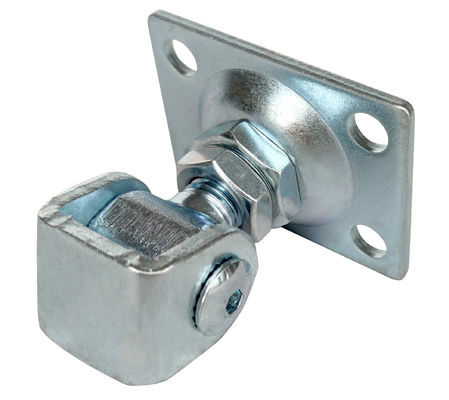 Bản lề kẽm trắng M16 bản lề hàn có thể điều chỉnh với bản lề cửa xoay tấm vuông