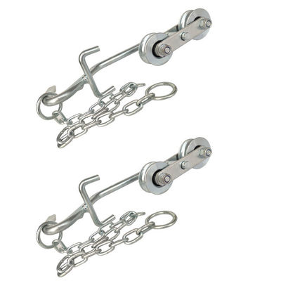 Vòng bi đơn Banana Cableway Roller Steel Trolley Hangers with Chainins