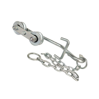 Vòng bi đơn Banana Cableway Roller Steel Trolley Hangers with Chainins