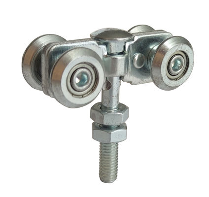 Bộ con lăn cửa treo bằng thép mạ kẽm Q235 với tấm trung tâm rèn