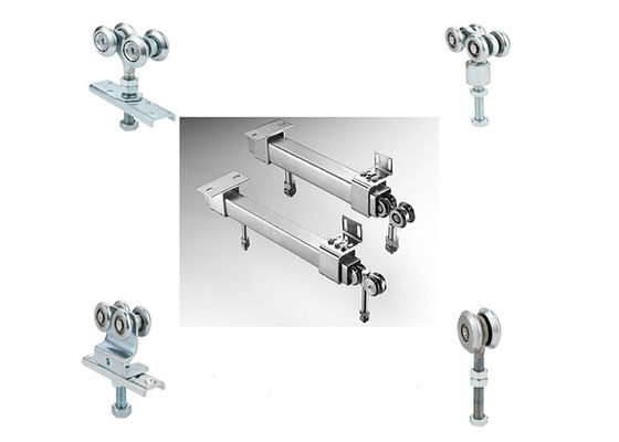 Bộ con lăn cửa treo bằng thép mạ kẽm Q235 với tấm trung tâm rèn