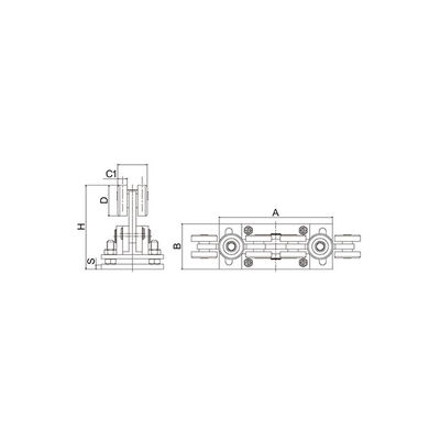 Kính thiên văn Bộ cổng công xôn nhỏ bằng gỗ 3 bánh Xe chở hàng 80x80 Track 68mm