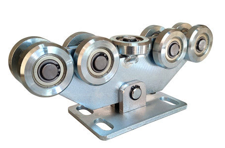 Dây chuyền sắt bạc hạng nặng Bộ công cụ trượt cổng trượt 9 bánh xe 80x80 Đường rãnh 68mm