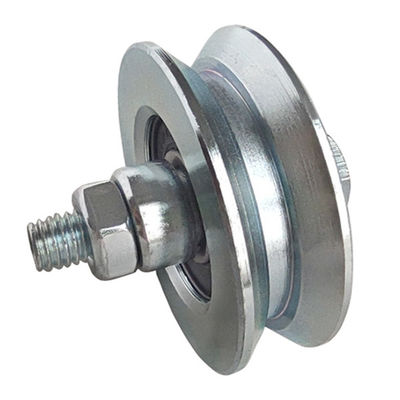 Nhiều kích thước khác nhau Vòng bi kép rãnh Y bánh xe hỗ trợ cổng trượt bằng thép mạ kẽm có bu lông