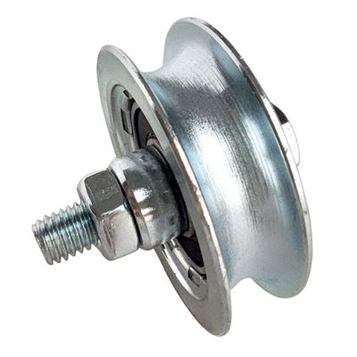 Bánh xe cổng mạ kẽm M10x55 Vòng bi kép U rãnh với bu lông 68mm
