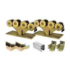 Đối với hệ thống cổng công xôn 5 bánh xe Bạc mạ kẽm vàng KIT hoàn chỉnh cho cổng trung bình