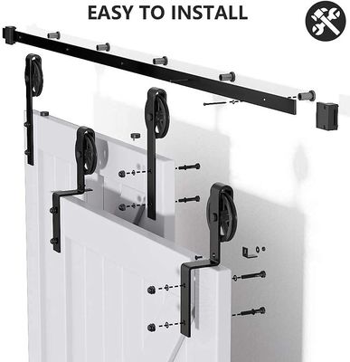 16 ft 12 ft 7 '8' Cổng Barn Phần cứng gắn trần đôi phần cứng cửa chuồng bỏ qua Thẳng