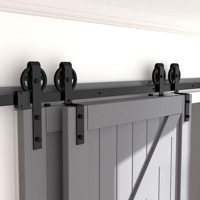 16 ft 12 ft 7 '8' Cổng Barn Phần cứng gắn trần đôi phần cứng cửa chuồng bỏ qua Thẳng