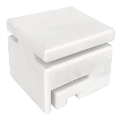 Khối dẫn hướng bằng nylon cho cổng trượt 74x76x62,2mm 75mm Trắng