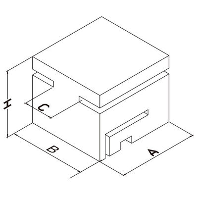 Khối dẫn hướng bằng nylon cho cổng trượt 74x76x62,2mm 75mm Trắng