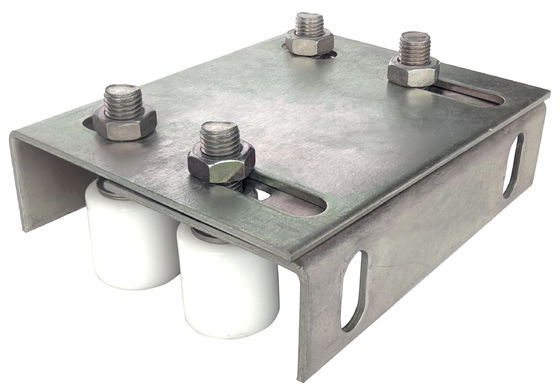 Giá đỡ bánh xe cổng trượt 40x44 với bu lông 4 con lăn
