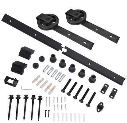 5,5ft 48 inch Bypass Nói bánh xe Thanh cửa Phần cứng Cửa tủ để xe Tủ đựng đồ bằng thép carbon