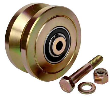 Xe đẩy bánh lăn bằng sắt 4.02 &quot;102mm có bánh xe đẩy với bề mặt vít mạ kẽm màu vàng