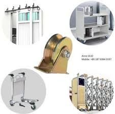 Cổng trượt gấp Bánh xe cổng trượt hạng nặng Bánh xe theo dõi Vòng bi Vàng Bạc đen