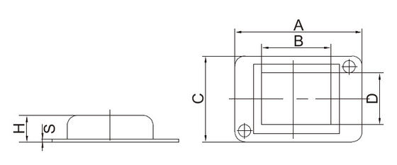 6 &quot;3&quot; Mũ cột mạ kẽm 6x6 4x4 2x4 1,5mm Tấm cột gắn thép dày