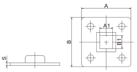 Nắp bảo vệ trụ cột thép mạ kẽm 4x6 Giá đỡ Nâng cơ sở Tấm trụ cổng bằng kim loại