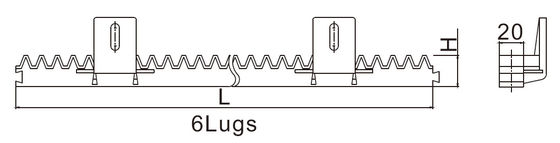 Giá mở cửa trượt có điều khiển Chiều dài 1m Nylon đen M4 được xây dựng trong thanh thép
