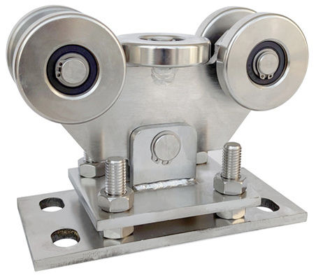 Đường kính 68mm 304 không gỉ 5 bánh xe để vận chuyển cổng công xôn có thể điều chỉnh 80X80
