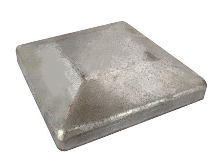 2 &quot;3&quot; Trụ thép hình vuông Nắp trụ Hình thang Trang trí hàng rào vườn bằng sắt Mảnh kim loại
